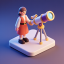 icon_fashion_telescope_3d_isometric icon preview