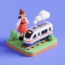 icon_fashion_train_3d_isometric icon preview