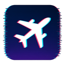 icon_finance_airplane_digital_glitch icon preview
