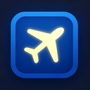 icon_finance_airplane_glow_effect icon preview