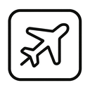 icon_finance_airplane_monochrome icon preview