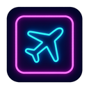 icon_finance_airplane_neon icon preview