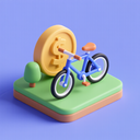 icon_finance_bicycle_3d_isometric icon preview