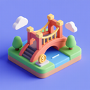 icon_finance_bridge_3d_isometric icon preview