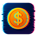 icon_finance_coin_digital_glitch icon preview