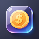 icon_finance_coin_glassy icon preview