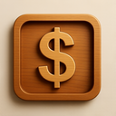 icon_finance_dollar_sign_wooden icon preview