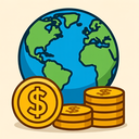 icon_finance_globe_cartoon icon preview