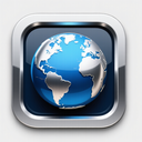 icon_finance_globe_metallic icon preview