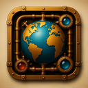 icon_finance_globe_steampunk icon preview