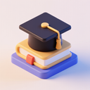 icon_finance_graduation_cap_3d_isometric icon preview