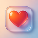 icon_finance_heart_glassy icon preview