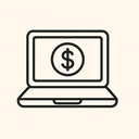icon_finance_laptop_line_art icon preview