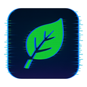 icon_finance_leaf_digital_glitch icon preview