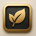 icon_finance_leaf_metallic icon preview