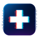 icon_finance_medical_cross_digital_glitch icon preview