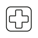 icon_finance_medical_cross_minimal_outline icon preview
