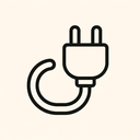 icon_finance_plug_minimal_outline icon preview