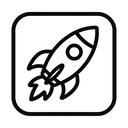 icon_finance_rocket_monochrome icon preview