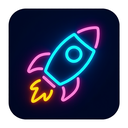 icon_finance_rocket_neon icon preview