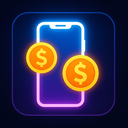 icon_finance_smartphone_glow_effect icon preview