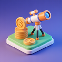 icon_finance_telescope_3d_isometric icon preview