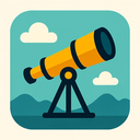 icon_finance_telescope_flat_design icon preview