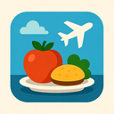 icon_food_airplane_flat_design icon preview
