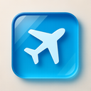icon_food_airplane_glassy icon preview