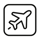 icon_food_airplane_monochrome icon preview