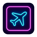 icon_food_airplane_neon icon preview