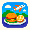 icon_food_airplane_vibrant_colors icon preview