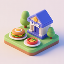icon_food_bank_3d_isometric icon preview