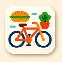 icon_food_bicycle_vibrant_colors icon preview