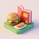 icon_food_book_3d_isometric icon preview