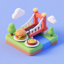 icon_food_bridge_3d_isometric icon preview