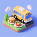 icon_food_bus_3d_isometric icon preview