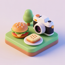 icon_food_camera_3d_isometric icon preview