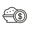 icon_food_coin_minimal_outline icon preview