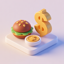 icon_food_dollar_sign_3d_isometric icon preview