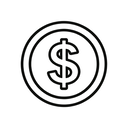 icon_food_dollar_sign_minimal_outline icon preview