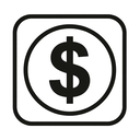 icon_food_dollar_sign_monochrome icon preview