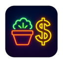 icon_food_dollar_sign_neon icon preview
