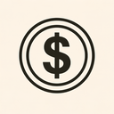 icon_food_dollar_sign_thin icon preview