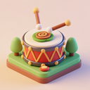 icon_food_drum_3d_isometric icon preview