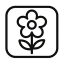 icon_food_flower_monochrome icon preview