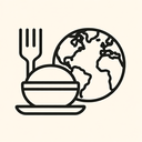 icon_food_globe_minimal_outline icon preview