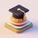icon_food_graduation_cap_3d_isometric icon preview
