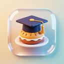 icon_food_graduation_cap_glassy icon preview