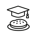 icon_food_graduation_cap_line_art icon preview